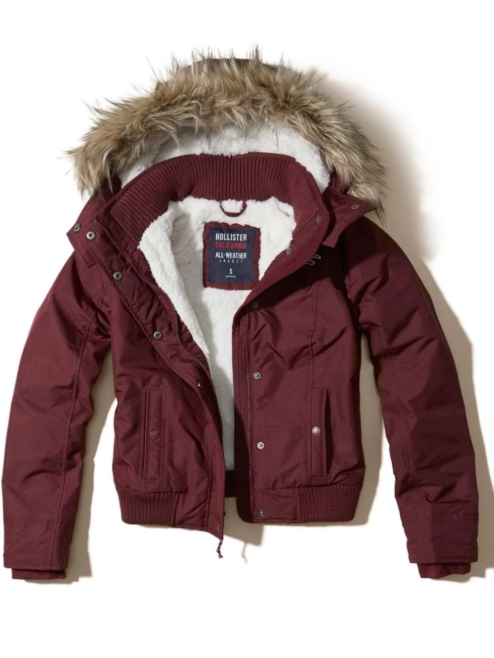 Hollister fleece lined Y2K jacket